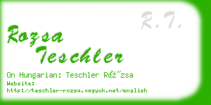 rozsa teschler business card